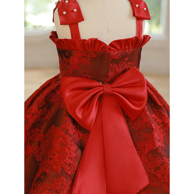 Niedliches Babykleid mit Stickerei, Kleinkind-Geburtstagskleid, Kommunionskleid, Prinzessinnenkleid 