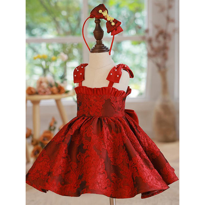 Niedliches Babykleid mit Stickerei, Kleinkind-Geburtstagskleid, Kommunionskleid, Prinzessinnenkleid 