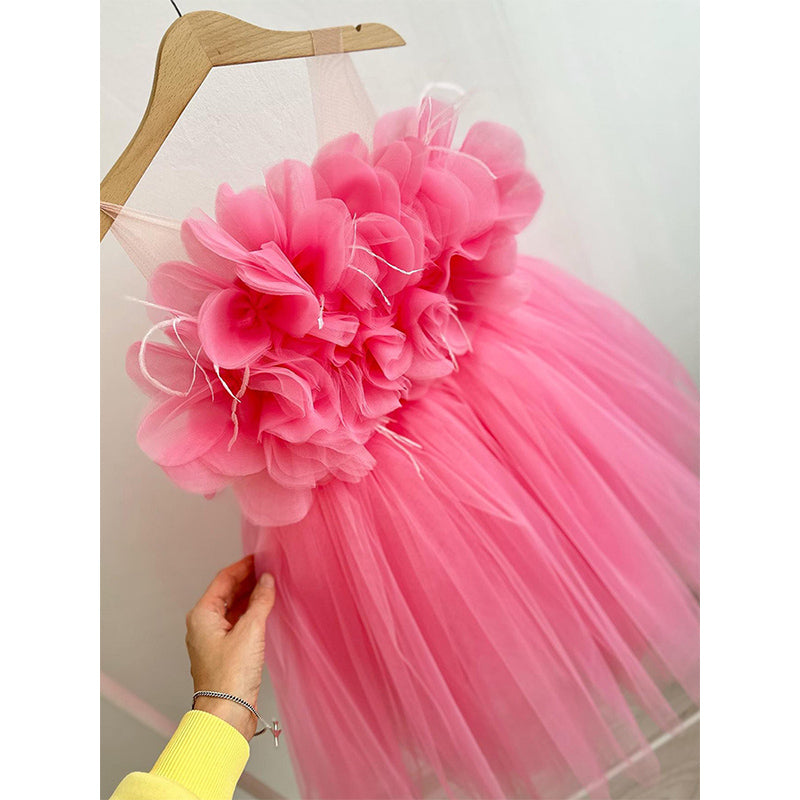 Niedliches Baby-Mädchen-Kleidchen, bauschig, Erstkommunionkleid, Kleinkind-Geburtstagskleid, Prinzessinnenkleid 