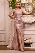 Beaded Long Prom Dress