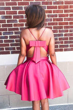 Sexy Spaghettiträger A-Linie Homecoming-Kleid Kurzes Partykleid