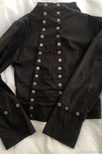 Sexy Solid Button Slim Round Neck Long Sleeve Tee