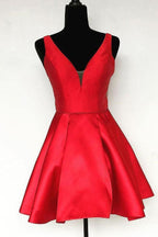 Vestido de fiesta corto de satén liso Vestido de regreso a casa lavanda