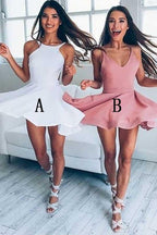 Vestido de Fiesta de Regreso a Casa Corto Sencillo sin Espalda Vestido de Fiesta de Graduación