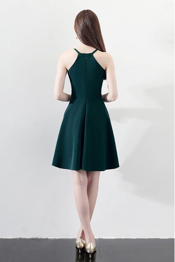 Schlankes Aline kurzes Partykleid Homecoming Kleider Neckholder