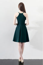 Schlankes Aline kurzes Partykleid Homecoming Kleider Neckholder