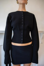 Solid Color Button Long Sleeve Slim Cardigan Sweater