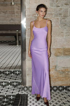 Solid Formal Fitted Maxi Dress