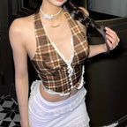 Strapless Lace Mesh Coquette Korean Aesthetic Tank