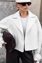 Stylish Notch-Lapel Loose Wool Short Coat