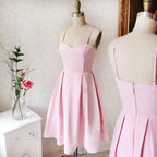 Sweetheart Neck Short Prom Dresses Satin Homecoming Dresses