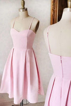 Sweetheart Neck Short Prom Dresses Satin Homecoming Dresses