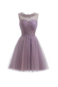 Sweetheart Tulle Light Homecoming Dresses Short Prom Dresses