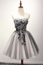Kurzes Tüll-Abendkleid, Abschlussballkleid, Cocktailkleid