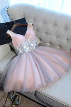 Vestido de tul sexy de regreso a casa, vestido corto de fiesta con corte en A