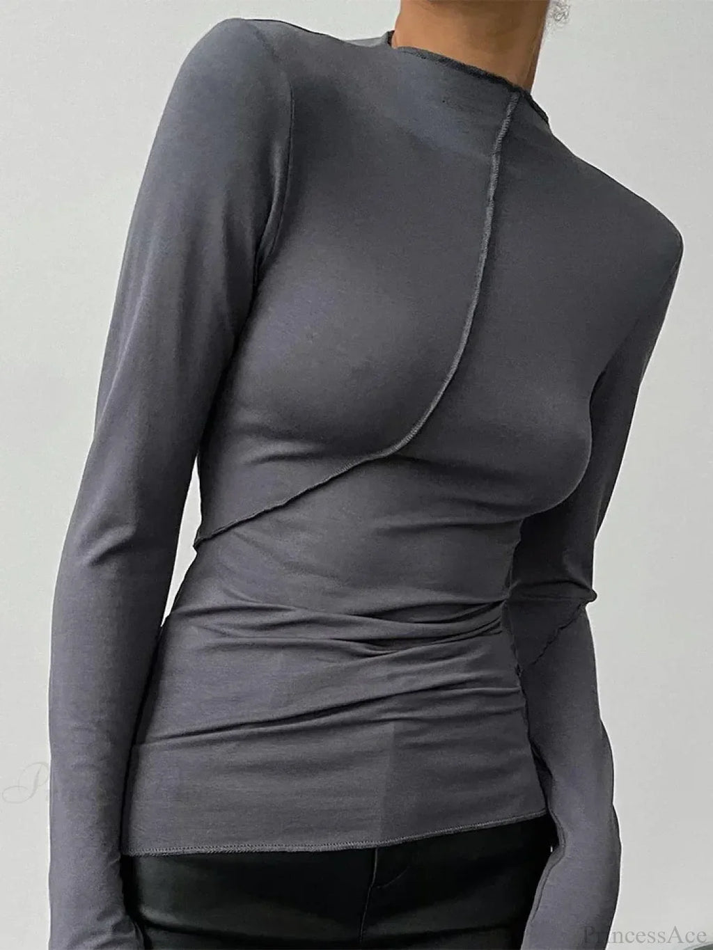 Turtleneck Y2K Long Sleeve Casual Slim Fit Knit Top