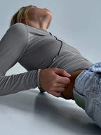 Turtleneck Y2K Long Sleeve Casual Slim Fit Knit Top