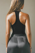 V Neck Cutout Backless Slim Cami Top