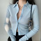 Vintage Plaid Long Sleeve Blouse