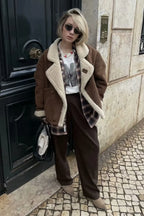 Vintage Sherpa Loose Warm Coat