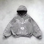 Vintage Y2K Gothic Printed Zipper Hoodie