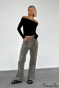 White Asymmetrical Neck Cold Shoulder Knit Long Sleeve Tee