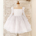 Vestido de primera comunión para niña, vestido de princesa para desfile de cumpleaños de niña pequeña 