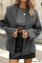 Wool Blend Collar Street Fashion Casual Coat