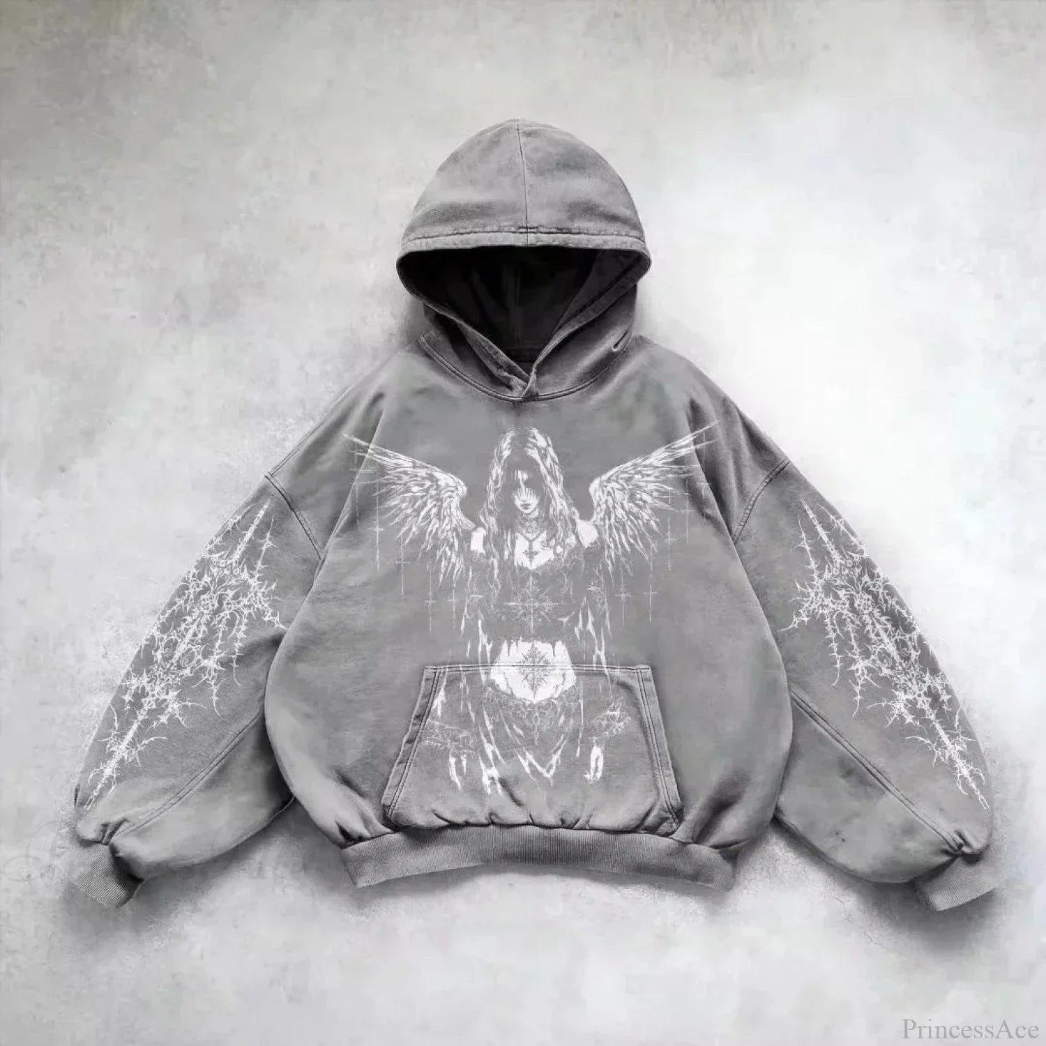 Y2K Mysterious Needlework Zipper Hoodie