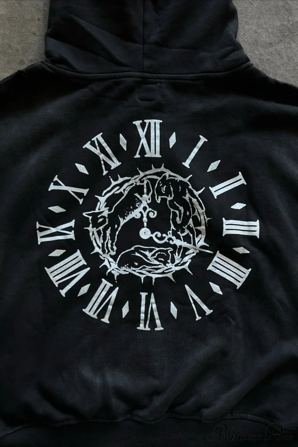 Y2K Street Dark Zip Stylish Hoodie